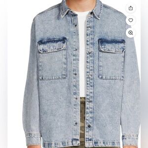 Unisex Blue Denim Shirt Jacket